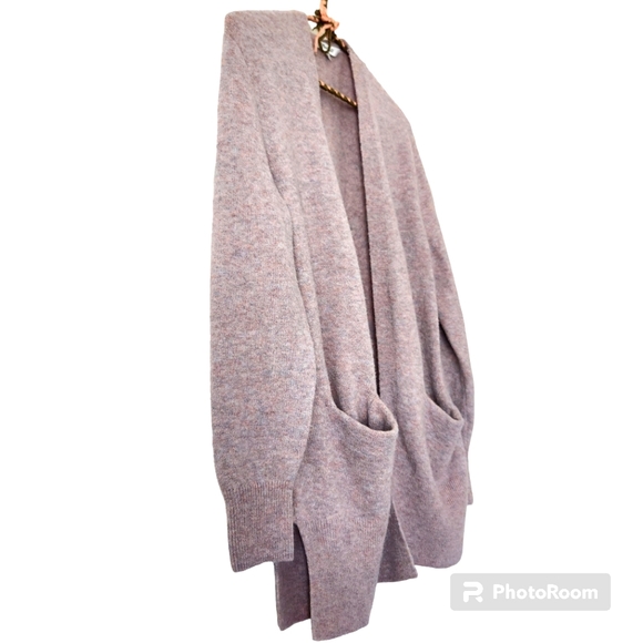 Madewell Wool Blend Walker Cardigan Sweater, Open Front, Pockets, Slouchy Fit M - Picture 5 of 12